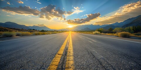Discover the freedom of a USA road trip through different states. Concept Road Trips, USA, Adventure, Travel, Exploration