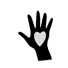 Fototapeta premium hand love silhouettes