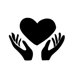 hand love silhouettes