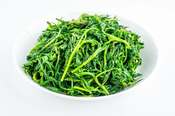 Blanched fresh mugwort