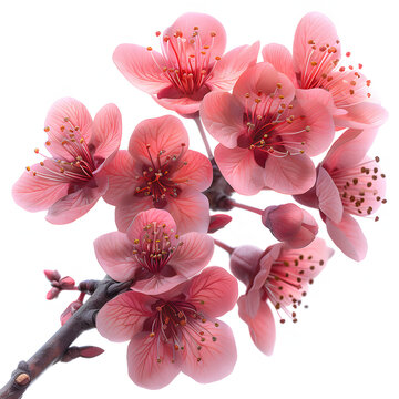 cheery bloosom isolated on transparent PNG 