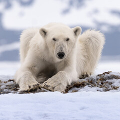 Svalbard wildlife Polar bear, North Pole.
