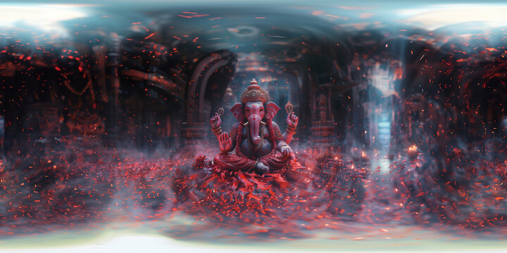 Lord Ganesha 8K VR Spherical Panorama VR 360
