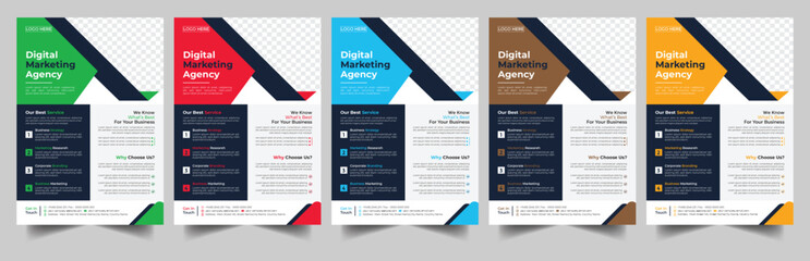 Modern Creative Corporate business, digital marketing agency flyer Brochure design, cover modern layout, annual report, poster, flyer in A4 template