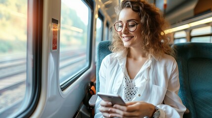 Traveler Utilizing Calorie Tracker App During Train Journey for Local Snack Recommendations Aligned with Nutritional Preferences