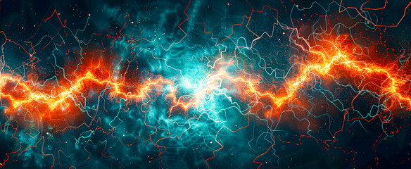 Fractal galaxy, abstract universe energy and light - obrazy, fototapety, plakaty