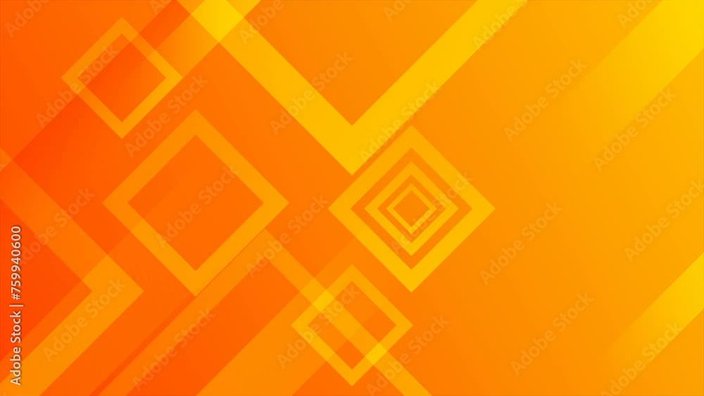 Aufkleber red and yellow abstract motion background with geometric pattern. seamless loop. 4k footage