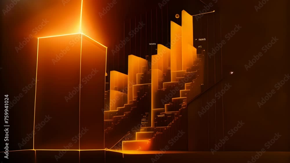 Poster Abstract data graph concept with data clusters and particles. Digital sorting and management concept for business and finance