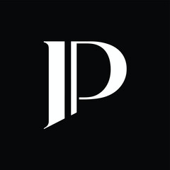 Abstract P logo design template