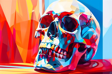 abstract illustration of a skull