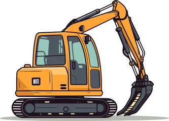 Excavator Loader Vector Illustration with Precision Engineering