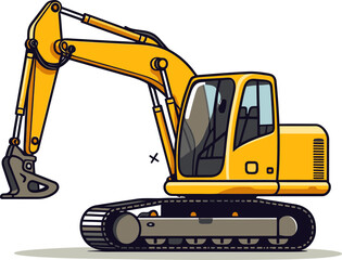 Excavator Loader Vector Design for Construction Projects
