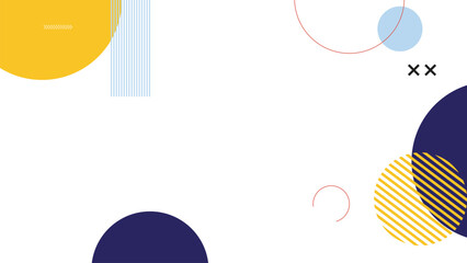 abstract flat colorful geometric memphis shapes background
