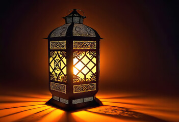 Fototapeta na wymiar the warm glow of a traditional Ramadan lantern, the cultural significance of Muslim lanterns.