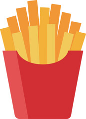 Isolated french fries simple vector illustration