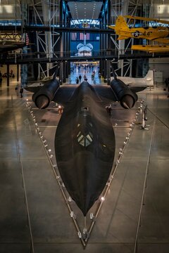The Lockheed SR-71 Blackbird seen at the Steven F. Udvar-Hazy Center National Air and Space Museum in Chantilly, Virginia.