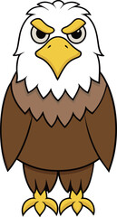 Eagle Cartoon Mascot Illustration Isolated on white