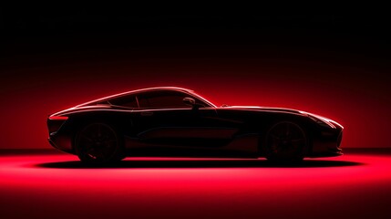 Dynamic Silhouette of a Sleek Car Creating a Visually Stunning Presentation