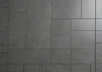 Gray tiled floor background detail, top view