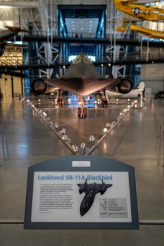 The Lockheed SR-71 Blackbird seen at the Steven F. Udvar-Hazy Center National Air and Space Museum in Chantilly, Virginia.