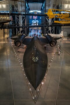 Lockheed SR-71 Blackbird seen at the Steven F. Udvar-Hazy Center National Air and Space Museum in Chantilly, Virginia.