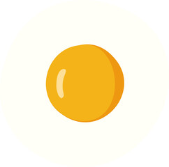 Flat style poached egg vector.
fried egg svg.