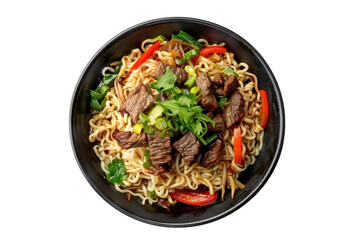 Ramen Noodle In a Bowl Isolated White and Transparent Background