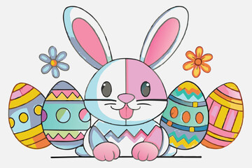 easter bunny split monogram sublimation vector 11.eps