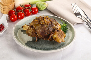 Baked Lamb shank with bone