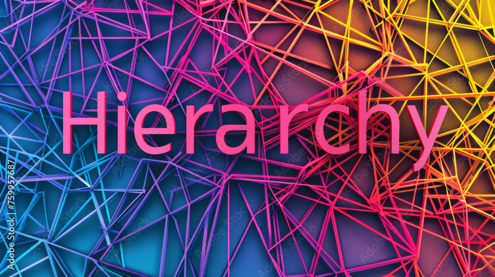 Poster the word hierarchy stands out on a colored background in an image of thatotherguy, emphasizing organ