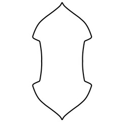 Arabic windows outline arches different shapes for mosque