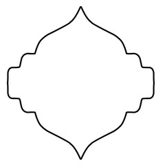 Arabic windows outline arches different shapes for mosque