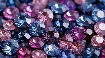 a close up of many different colored diamond shapes and sizes on a pile of other colored diamond shapes and sizes on a pile of other colored diamond shapes and sizes.