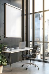 Blank poster in the classroom.