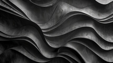 A monochrome depiction of rippling waves on a textured surface, creating a visually intriguing pattern.