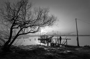 Sunset at Pialassa Piomboni, Ravenna (Italy)