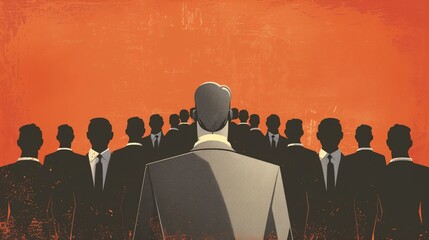 a group of people in suits and ties