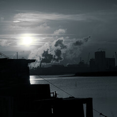 Sunset at Pialassa Piomboni, Ravenna (Italy)