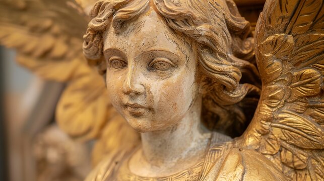a golden statue of an angel