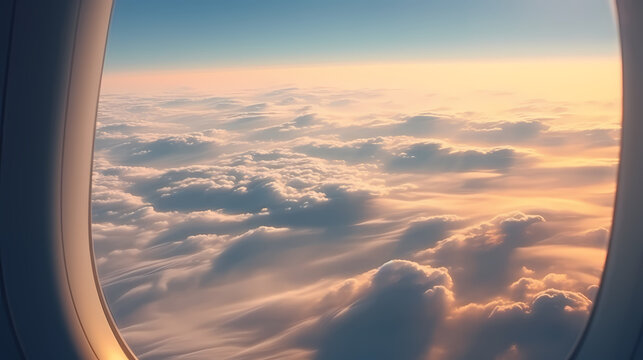Fototapeta Sky seen from airplane window