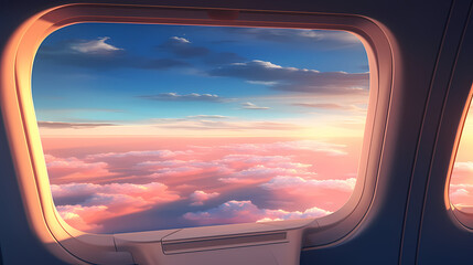 Naklejka premium Sky seen from airplane window