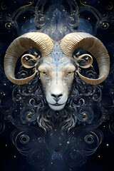 Aries, horoscope sign, intricate details, design, generative ai
