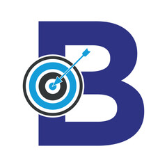 Target Logo combine with letter B vector template