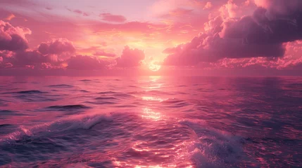 Fotobehang Abstract sunset pink and purple warm tones © ARTenyo
