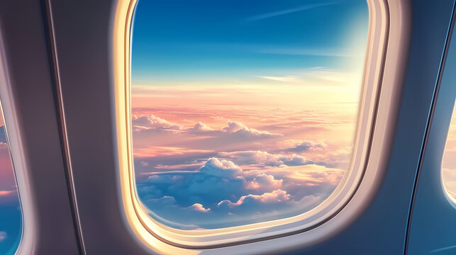 Fototapeta Sky seen from airplane window