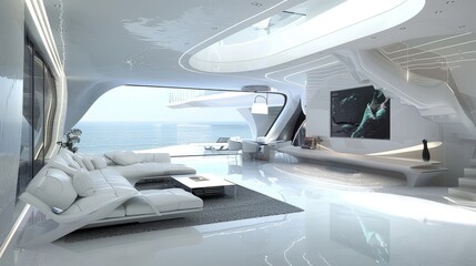 Modern interior that blends innovative technology and chic aesthetics, setting the stage for a dynamic living space