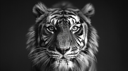 Obraz premium black and white tiger 