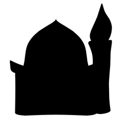 Vector Ilustration Mosque Silhouette