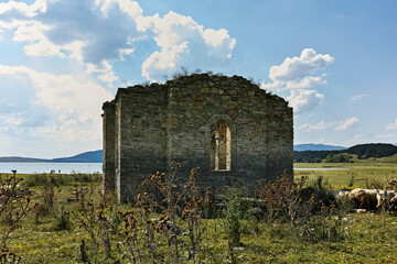 Fototapeta na wymiar Panorama of Zhrebchevo Reservoir, Bulgaria