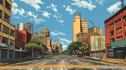 Johannesburg Gold Streets - obrazy, fototapety, plakaty